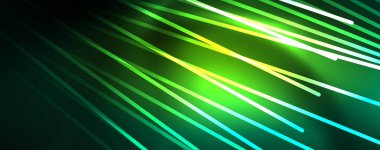 Vektör Neon ışık hatları kavramı, soyut arka plan