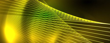 Vektör Neon ışık hatları kavramı, soyut arka plan