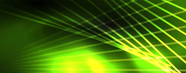 Glänzende Farbe Neonlicht mit Linien, abstrakte Tapeten, glänzende Bewegung, magisches Raumlicht. Abstrakter Techno-Hintergrund — Stockvektor