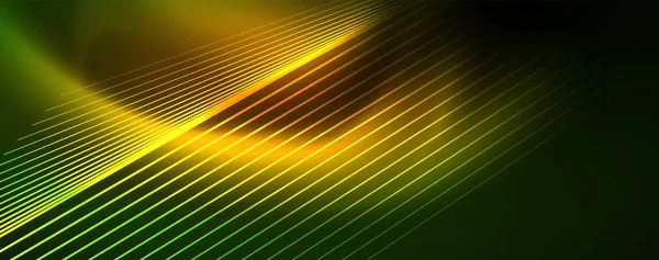 Vector Neon lichtlijnen concept, abstracte achtergrond — Stockvector