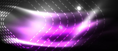 Parlayan parlak neon kareler soyut arka plan, techno modern şablon