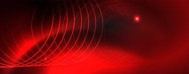 Parlak neon techno şablonu. Neon hatları arka plan, 80s tarzı lazer ışınları