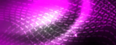 Neon vektör dalga hatları soyut arka plan, sihirli futuristik techno tasarım