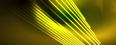 Vektör Neon ışık hatları kavramı, soyut arka plan