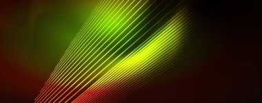 Çizgiler, soyut duvar kağıdı, parlak hareket, sihirli uzay ışığı ile parlak renkli neon ışık. Techno soyut arka plan
