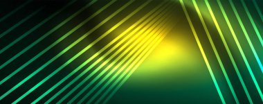 Vektör Neon ışık hatları kavramı, soyut arka plan