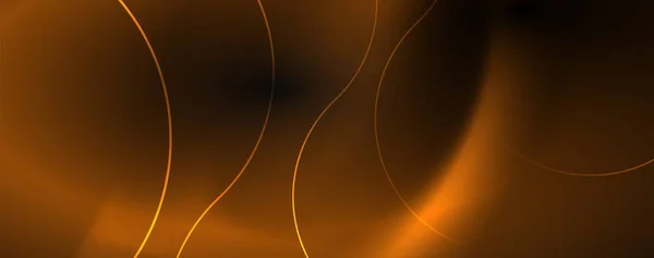 Fondo abstracto oscuro con luces y líneas de neón de color brillante. Fondo brillante — Vector de stock