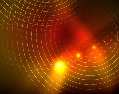 Parlak çevrelerin parlayan soyut arka plan