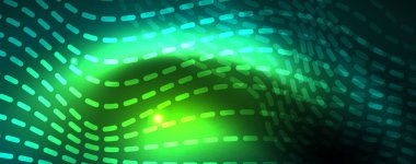 Parlak neon vektör dalga çizgi soyut arka plan, hareket kavramı