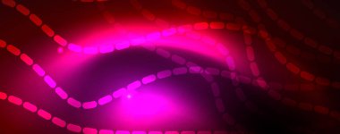 Parlak neon hatları techno Magic futuristik arka plan, sihirli enerji alanı ışık kavramı, soyut arka plan duvar kağıdı tasarım