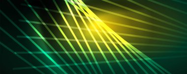 Vektör Neon ışık hatları kavramı, soyut arka plan