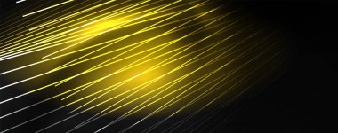 Çizgiler, soyut duvar kağıdı, parlak hareket, sihirli uzay ışığı ile parlak renkli neon ışık. Techno soyut arka plan