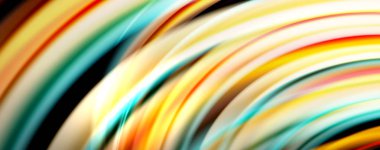 Sıvı renk gökkuşağı tarzı dalga soyut arka plan, siyah techno modern tasarım