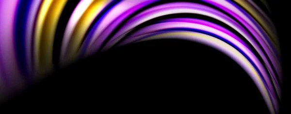 Ondas de color fluido con efectos de luz, vector de fondo abstracto — Vector de stock