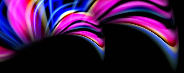 Folyadék színes hullámok fényhatások, vektor absztrakt háttér — Stock Vector