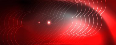 Parlak neon techno şablonu. Neon hatları arka plan, 80s tarzı lazer ışınları