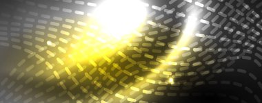 Neon vektör dalga hatları soyut arka plan, sihirli futuristik techno tasarım