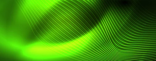Блестящие неоновые векторные волны линии абстрактного фона, концепция движения — стоковый вектор
