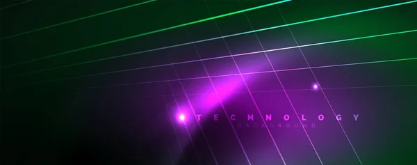 Vektor neon fényvonalak koncepció, absztrakt háttér — Stock Vector