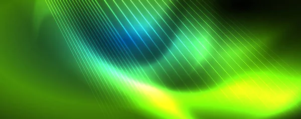 Neon kék izzó vonalak, mágikus energia tér világos koncepció, absztrakt háttér háttérkép tervezés — Stock Vector
