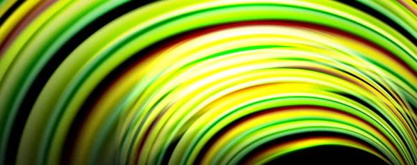 Жидкие цветовые волны со световыми эффектами, векторный абстрактный фон — стоковый вектор