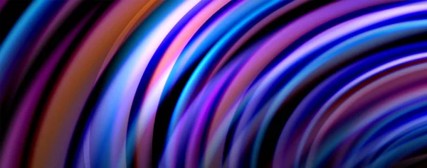 Vloeiende kleur golven met lichteffecten, Vector abstracte achtergrond — Stockvector