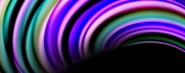Onde di colore fluide con effetti di luce, sfondo astratto vettoriale — Vettoriale Stock