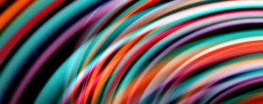 Siyah üzerinde sıvı renk swirls. Trendy tasarım ile Modern arka plan