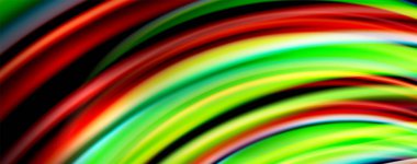 Işık efektleri, vektör soyut arka plan ile akışkan renk dalgaları