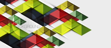 Soyut geometrik arkaplan. Modern çakışan üçgenler. Mesajınız için alışılmadık renk şekilleri. İş ya da teknik sunum, uygulama kapağı şablonu