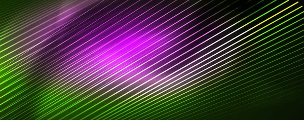 Conceito de linhas de luz neon vetorial, fundo abstrato — Vetor de Stock