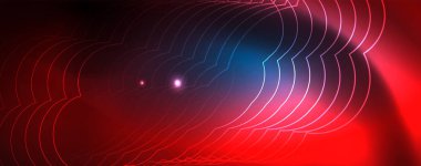 Neon parlayan techno hatları, Hi-Tech futuristik soyut arka plan şablonu, vektör