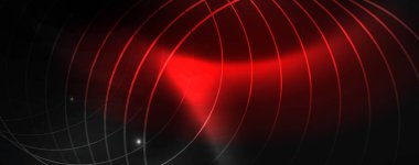 Parlak neon techno şablonu. Neon hatları arka plan, 80s tarzı lazer ışınları