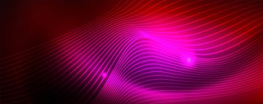 Parlak neon hatları techno Magic futuristik arka plan, sihirli enerji alanı ışık kavramı, soyut arka plan duvar kağıdı tasarım