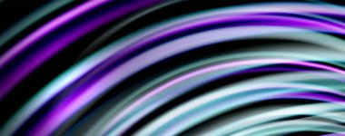 Sıvı renk gökkuşağı tarzı dalga soyut arka plan, siyah techno modern tasarım