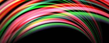 Işık efektleri, vektör soyut arka plan ile akışkan renk dalgaları