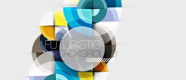 Design geométrico fundo abstrato - círculos — Vetor de Stock