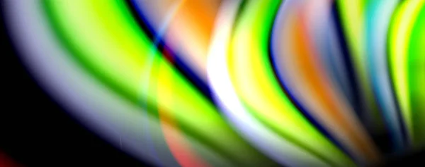 Кольорові хвилі рідини зі світловими ефектами, векторний абстрактний фон — стоковий вектор