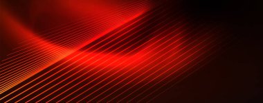 Çizgiler, soyut duvar kağıdı, parlak hareket, sihirli uzay ışığı ile parlak renkli neon ışık. Techno soyut arka plan