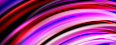 Işık efektleri, vektör soyut arka plan ile akışkan renk dalgaları