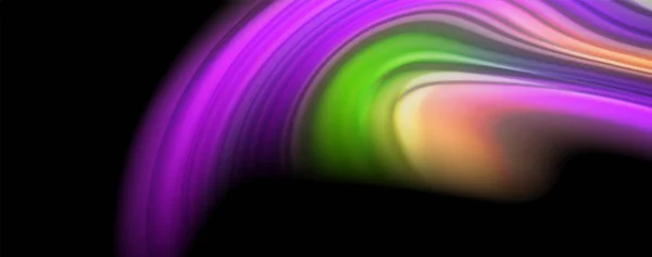 Рідкі кольорові хвильові лінії рідини, що світяться барвистим світловим ефектом, абстрактний шаблон композиції. Геометрична технологія абстрактний візерунок. Концепція руху — стоковий вектор