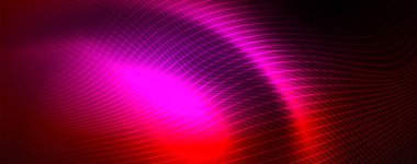 Parlak neon hatları techno Magic futuristik arka plan, sihirli enerji alanı ışık kavramı, soyut arka plan duvar kağıdı tasarım