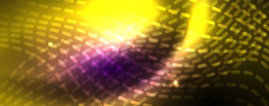 Neon vektör dalga hatları soyut arka plan, sihirli futuristik techno tasarım