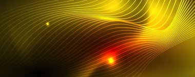 Parlak neon hatları techno Magic futuristik arka plan, sihirli enerji alanı ışık kavramı, soyut arka plan duvar kağıdı tasarım