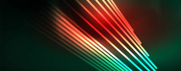 Vektor neonljus linjer koncept, abstrakt bakgrund — Stock vektor