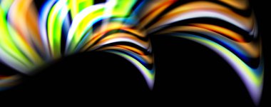 Işık efektleri, vektör soyut arka plan ile akışkan renk dalgaları