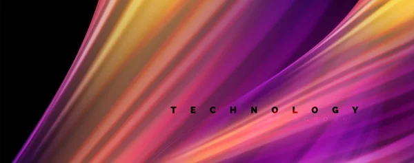 Fluxo de cores líquidas - moderno cartaz de fluxo colorido. Onda formas líquidas. Design de arte para o seu projeto de design —  Vetores de Stock