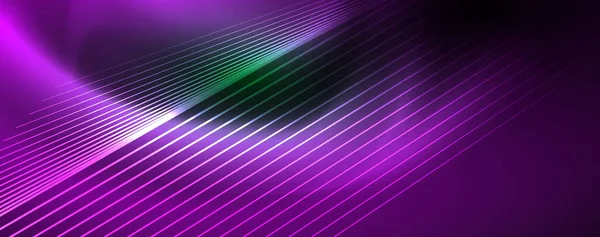 Conceito de linhas de luz neon vetorial, fundo abstrato —  Vetores de Stock