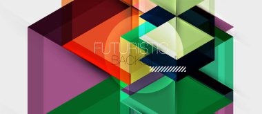 Geometrik üçgen ve altıgen soyut arka plan, vektör illüstrasyon