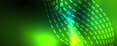 Parlak neon vektör dalga çizgi soyut arka plan, hareket kavramı